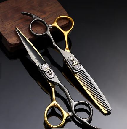 Hair Cutting Scissors, 6 inch Professional Japan 440c steel feather hair  cutting scissors haircut thinning barber cut shears tools Hairdresser