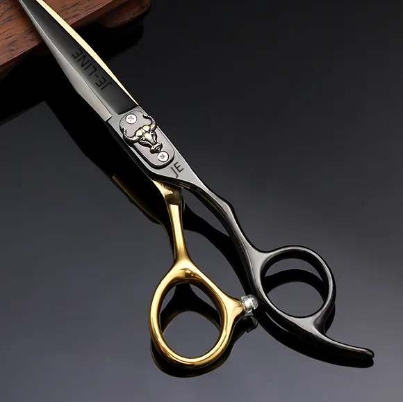 Classic cute pink 6 inch 440c cut hair scissors thinning shears
