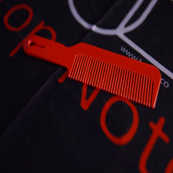 Black Red Flat Head Hair Comb Anti-static