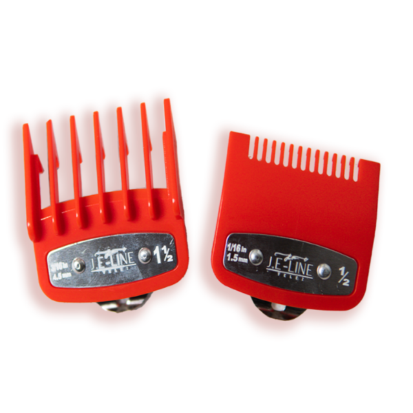 1.5mm, 4.5mm Universal Hair Clipper Guards (Red)